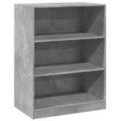 Vidaxl Garderobna omara betonsko siva 77x48x102 cm inženirski les
