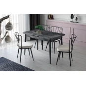 Hanah Home Trpezarijski sto 120x75x70cm Antracit