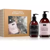 LaQ Brush Gift Pack Italian Nourishing Liquid Soap for Hands and Body 500 ml + cosmetic brush cleansing soap 300 ml