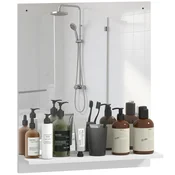 HOMCOM HOMCOM kopalniško ogledalo akril, iverna plošča 50D x 14Š x 60V cm belo, (5000242280)