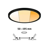 Paulmann 93102 - LED/16W IP44 prigušiva ugradno stropno svetlo AREO 230V precnik 23 cm crna