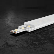 EVN APFLAT4 aluminijasti profil, 200 cm U-profil, upogljiv - anodiziran aluminij, opal - Kovina