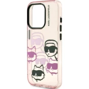 Karl Lagerfeld IML Multi KCH Heads zadnji ovitek za iPhone 15 Pro Max roza