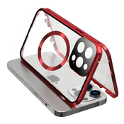 Magnetna Full-Body maska sa staklom Stronghold MagLock za iPhone 16 - titanium red