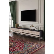 Hanah Home TV komoda Ilay, 180 cm, antracit / travertin / srebrna