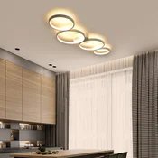 Nettlife NETTLIFE Moderna okrogla LED stropna svetilka, toplo bela, 3000K, obroč, 37W, bela, 89 cm, namizna svetilka za spalnico, dnevno sobo, hodnik, pisarno, (22111311)