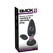 Black Velvets Remote Controlled Silicone Rotating & Vibrating Plug