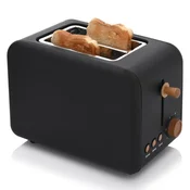DUKA Opekač kruha z 2 predelkoma, 2 rezini toasta, 850 W LOFT, črn,