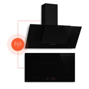 Klarstein HaloSync indukcijska kuhalna plošča z izvlečno napo | 5 kuhališč | 11400 W | 632 m3/h | 90 cm