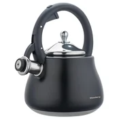slomart Klausberg kotliček za vodo KB-7918, inox, črn, 2,8l, s piščalko