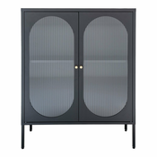 Črna kovinska vitrina 90x110 cm Adelaide – House Nordic