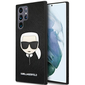 Karl Lagerfeld KLHCS22LSAKHBK S908 S22 Ultra black hardcase Saffiano Ikonik Karl`s Head (KLHCS22LSAKHBK)