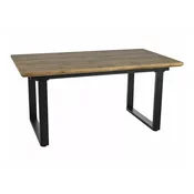 Miza Detroit 363 Črna, Artisan hrast, 76x90x160cm, Podaljšanje, MDF plošča, Kovina