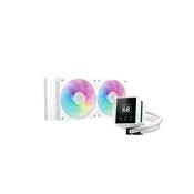 Komplet za tekočinsko hlajenje AIO Liquid Cooler DeepCool MYSTIQUE 240 WH ARGB, 240mm, RGB, LCD, bel