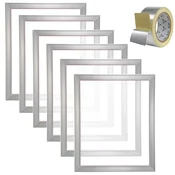 VEVOR Komplekt za sitotisk, 6 kosov aluminijastih okvirjev za sitotisk, 45.7x50.8 cm, 160 mrežica