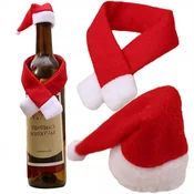 TOP GIFT TG53028 steklenica komplet božična kapa + šal WiNO torba