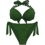 EONAR dvodelne večbarvne push-up kopalke - Zelena, L