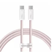 BASEUS Dinamicki kabel, USB-C - USB-C. 1 m, 100 W, ružicasta (P10367000411-00)