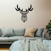 Wallity Zidna dekoracija Deer2, 51x51 cm, 1.2mm, Crna