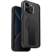 UNIQ Polnilni ovitek Heldro Mag za iPhone 15 Pro Max 6,7 Magclick črne barve/siv