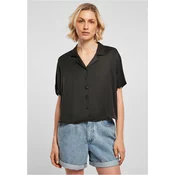 Womens Viscose Satin Leisure Shirt Black