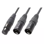 POWER DYNAMICS CX140 SPLITTER XLR FEM-2 XLR MALE Y kabel