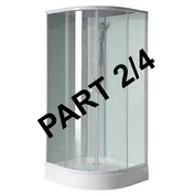 Zadnje mlečno steklo AIGO, sestavni del 2/4 - Aqualine - 24 - 14
