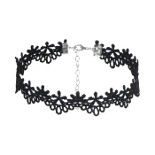 SuperLove Sexy Lace Floral Choker Black