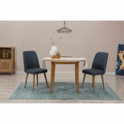 HANAH HOME Trpezarijski sto i stolice Vina 1048 - Atlantic Pine Navy Blue