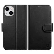 iCarer denarnica ovitek 2v1 za iPhone 14 Plus, črna, Anti-RFID