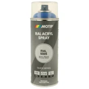Industrijski akrilni lak sprej RAL HG 400ml Motip - RAL 5005 signalno modra