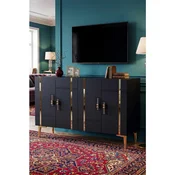 Hanah Home komoda Ilay 120, 120 cm, antracit / zlatna
