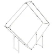 Vidaxl Stojalo za drva White 100x25x100 cm Hladno valjano jeklo