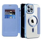 Etui SmartMag Book z Magsafe tehnologijo in RFID denarnico za iPhone 12 Pro Max - light blue