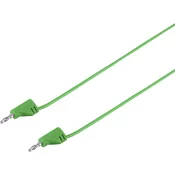VOLTCRAFT zelo prilagodljivMerilni kabel[Laminirani moški konektor 2 mm-Laminirani moški konektor 2 mm]0.3 m Zelena MSB-200 2.2 A