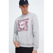 Pulover Reebok Classic Basketball moški, siva barva