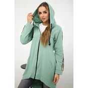 Dark mint zip-up sweatshirt