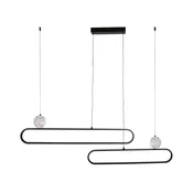 LED luster na sajli FLORENTYNA LED/48W/230V 4000K crna/bela