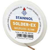 Stannol Spajkalna žica Stannol (žica za spajkanje) Spajka-Ex širina 0\,5 mm\, vsebnost koluta 1\,6 m Stannol Solder-Ex odspajkalna pletenica Dolžina 1.6 m, (20428476)