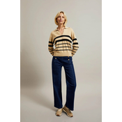 Womens jeans with decorative buttons MOODO - blue