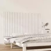 Zidno uzglavlje bijelo 159,5x3x90 cm od masivne borovine