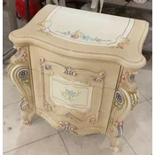 Casa Padrino luxury baroque bedside table beige/cream/multicolored 75 cm