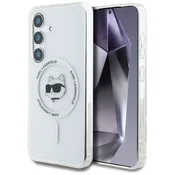 1 to 3 Ovitek Choupette Z Gumbom Karl Lagerfeld Za Samsung Galaxy S25 Z Logotipom