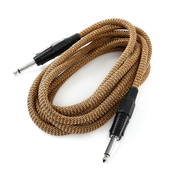 FrontStage 6,35 mm-Jack kabel, 3m, Mono, Tekstil, Črno-zlata barva (CJ-HC-6,3mm-6,3mm-3m)