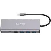 CANYON hub DS-12 13in1 4k USB-C Dark Grey