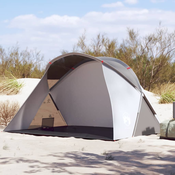 vidaXL Šotor za plažo siv pop-up vodoodporen