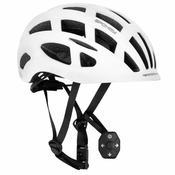 Spokey Pointer Pro White biciklisticka kaciga s LED rasvjetom (5905339412669)