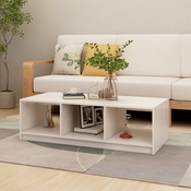 Stolic za kavu bijeli 110 x 50 x 34 cm od masivne borovine