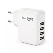 Gembird EG-U4AC-02 univerzalni USB punjač, bijela