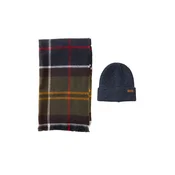 Barbour Kape Pendle temno modra/oliva/rdeča/bela
